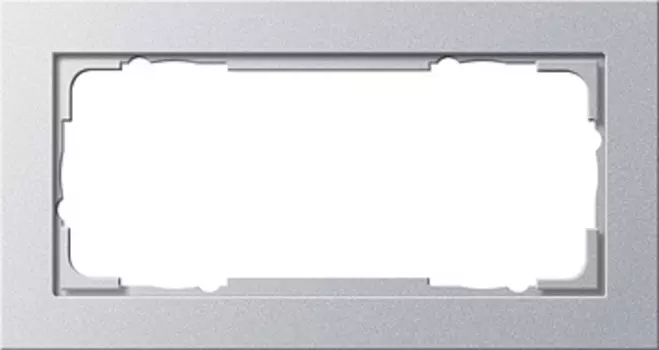 100225 Рамка E2 Алюминий 2-постовая Gira