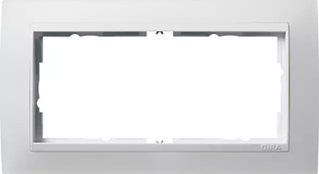 1002334 Рамка без перегородки Event Белый 2-постовая Gira
