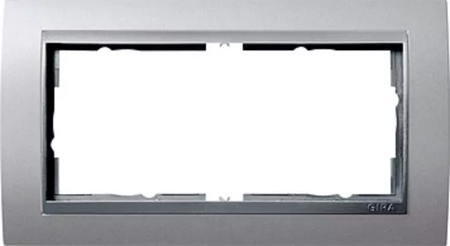 100236 Рамка без перегородки Event Алюминий 2-постовая Gira