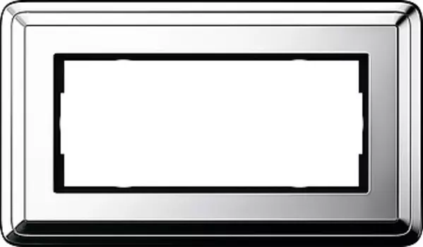 1002641 Рамка без перегородки Classix Хром / Хром 2-постовая Gira