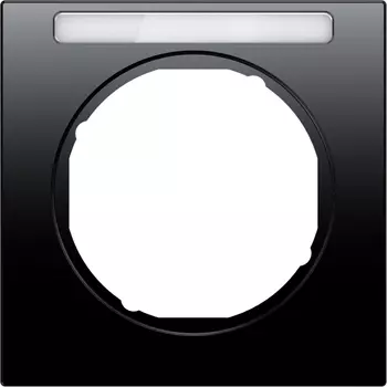 10112235 Рамка с полем для надписей R.3 Черный с блеском 1-постовая Berker