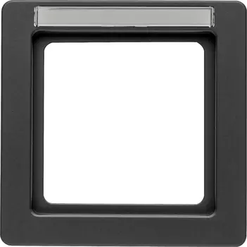 10116016 Рамка с полем для надписей Q.1 Антрацитовый с эффектом бархата 1-постовая Berker