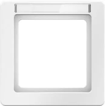 10116019 Рамка с полем для надписей Q.1 Полярная белизна с эффектом бархата 1-постовая Berker