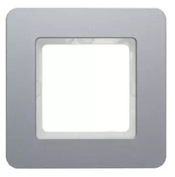 10116074 Рамка Q.7 Алюминий 1-постовая Berker