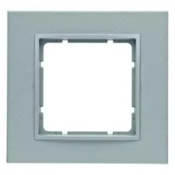 10116424 Рамка B.7 Алюминий 1-постовая Berker