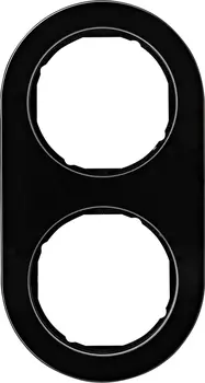 10122016 Рамка R.Classic Черный, стекло 2-постовая Berker