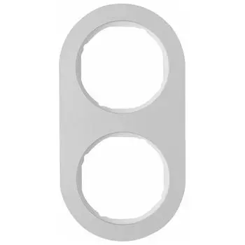 10122074 Рамка R.Classic Полярная белизна, алюминий 2-постовая Berker