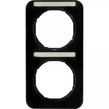 10122125 Рамка с полем для надписей R.1 Черный 2-постовая Berker