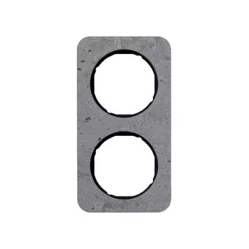 10122374 Рамка R.1 Бетон, черный 2-постовая Berker