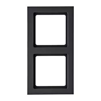 10126096 Рамка Q.3 Антрацит с эффектом бархата 2-постовая вертикальная Berker
