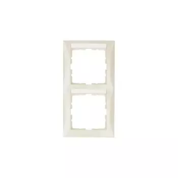 10128912 Рамка с полем для надписей S.1 Белый с блеском 2-постовая вертикальная Berker