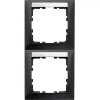 10129969 Рамка с полем для надписей S.1 Антрацит матовый 2-постовая вертикальная Berker
