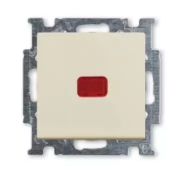 1012-0-2150 (2006/6 UCK-92-507), Механизм 1-клавишного, 1-полюсного переключателя, с клавишей, с линзой подсветки, с неоновой лампой, с N-клеммой, серия Basic 55, слоновая кост ь, ABB