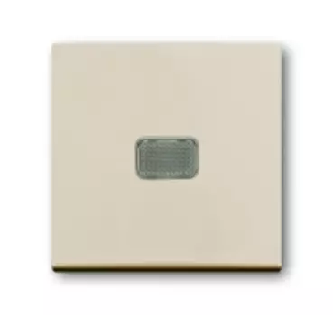 1012-0-2156 (2006/1 UCGL-92-507), Механизм 1-клавишного, 1-полюсного выключателя с клавишей, с линзой подсветки, с неоновой лампой, серия Basic 55, слоновая кость, ABB