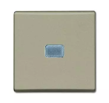 1012-0-2165 (2006/1 UCGL-93), Механизм 1-клавишного, 1-полюсного выключателя с клавишей, с линзой подсветки, с неоновой лампой, серия Basic 55, цвет шампань, ABB