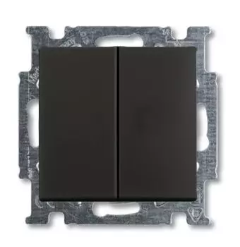 1012-0-2181 (2006/6/6 UC-95), Механизм 2-клавишного, 1-полюсного переключателя с клавишей, серия Basic 55, цвет chateau-black, ABB