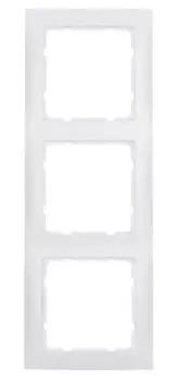 10139909 Рамка S.1 Полярная белизна матовый 3-постовая вертикальная Berker