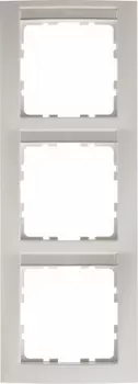 10139919 Рамка с полем для надписей S.1 Полярная белизна матовый 3-постовая вертикальная Berker