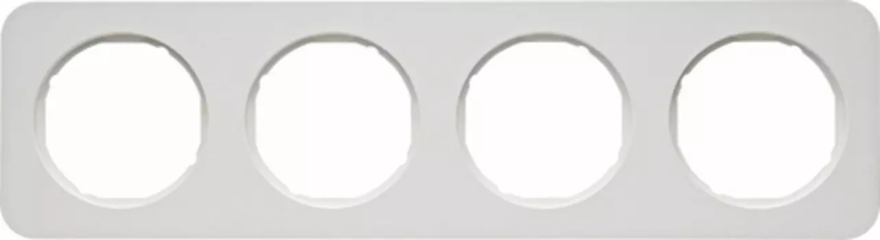 10142189 Рамка R.1 Полярная белизна 4-постовая Berker