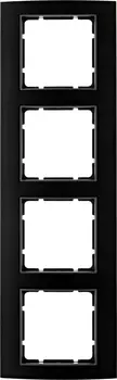 10143005 Рамка B.3 Черный / антрацитовый 4-постовая вертикальная Berker