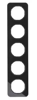 10152116 Рамка R.1 Черный, стекло 5-постовая Berker