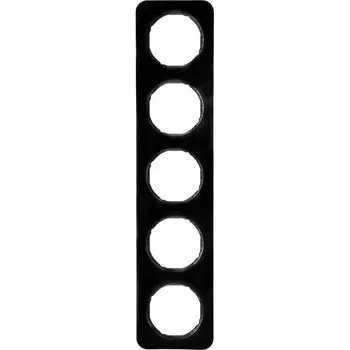 10152245 Рамка R.3 Черный 5-постовая Berker