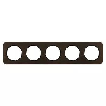 10152354 Рамка R.1 Дуб/черный 5-постовая Berker