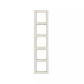 10156082 Рамка Q.1 Белый с эффектом бархата 5-постовая Berker