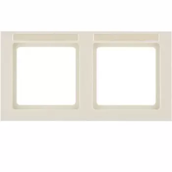 10226092 Рамка с полем для надписей Q.3 Белый с эффектом бархата 2-постовая Berker