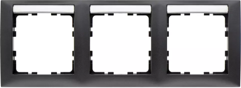 10239969 Рамка S.1 Антрацит матовый 3-постовая Berker