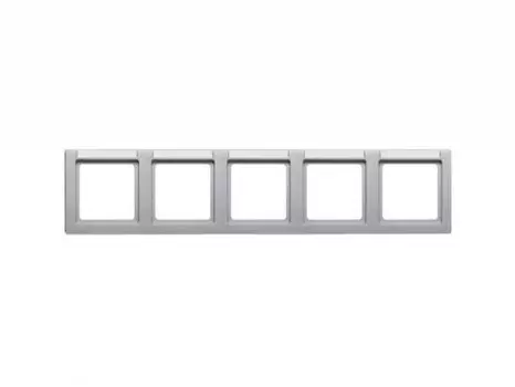 10256014 Рамка с полем для надписей Q.1 Алюминий с эффектом бархата 5-постовая Berker