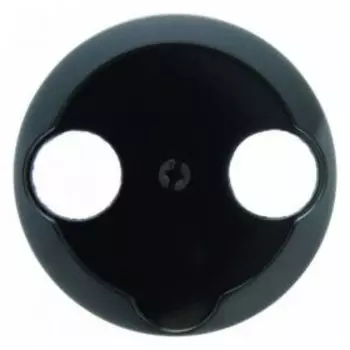 103921 Центральная панель для антенной розетки 2 отверстия цвет: черный, с блеском серия 1930, Glasserie, Palazzo Berker