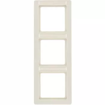 10536092 Рамка с полем для надписей Q.3 Белый с эффектом бархата 3-постовая вертикальная Berker