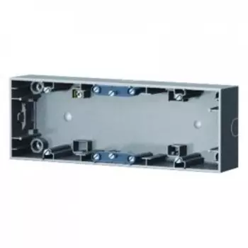 10537004 Коробка для наружного монтажа, 3-местная цвет: стальной, лак K.5 Berker