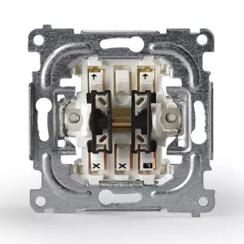 1065.20 (1065.20), Механизм 2-клавишного выключателя, 1-полюсного, 16А/250В, (схема 5) 2 дополнительные клеммы, ABB