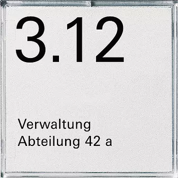 107100 Указательная табличка одинарная Белый Gira E22