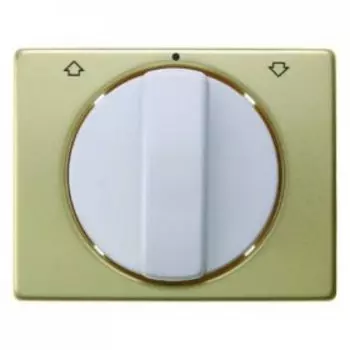 10770102 Центральная панель с вращающейся ручкой для жалюзийного поворотного выключателя цвет: золотой/полярная белизна Arsys Berker