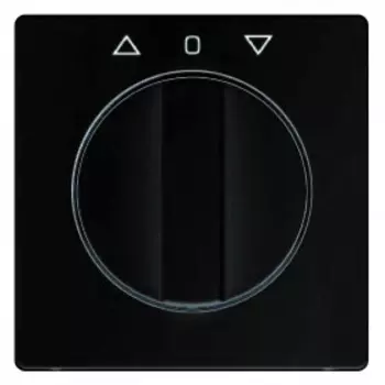 10806086 Центральная панель с вращающейся ручкой для жалюзийного поворотного выключателя, Q.1/Q.3, цвет: антрацитовый, с эффектом бархата Berker