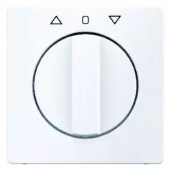 10806089 Центральная панель с вращающейся ручкой для жалюзийного поворотного выключателя цвет: полярная белизна, с эффектом бархата, Q.1 Berker