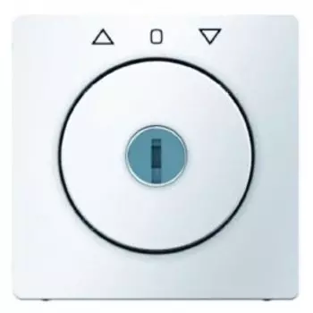 10826089 Центральная панель с замком к жалюзийному замочному выключателю цвет: полярная белизна, с эффектом бархата ключ вынимается 3 положениях, Q.1 Berker