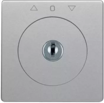 10836084 Центральная панель с замком к жалюзийному замочному выключателю, Q.1/Q.3, цвет: алюминиевый, с эффектом бархата Berker