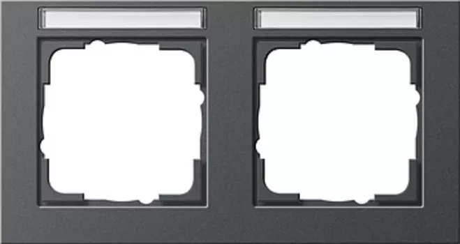 109223 Рамка E2 Антрацит 2-постовая Gira