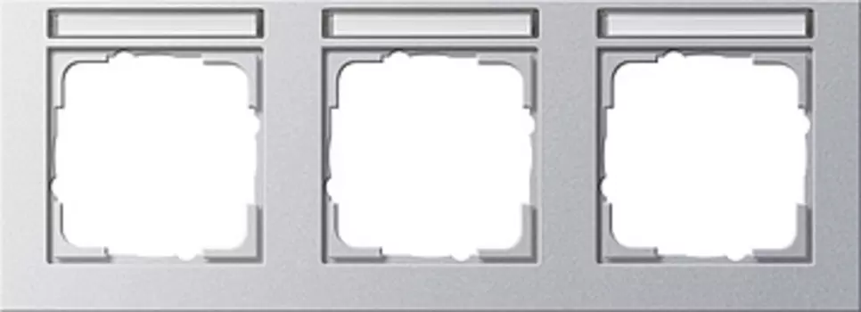 109325 Рамка E2 Алюминий 3-постовая Gira