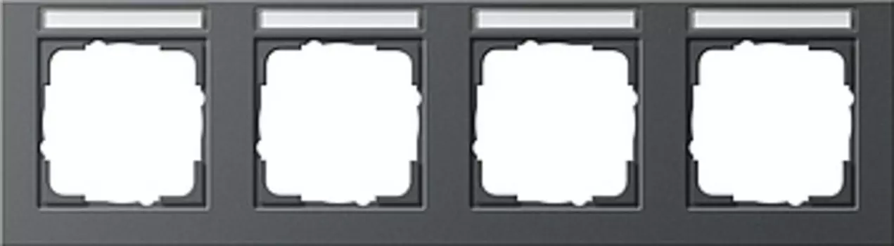 109423 Рамка E2 Антрацит 4-постовая Gira