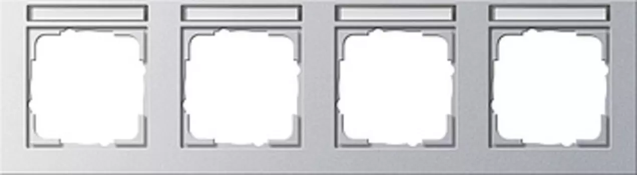 109425 Рамка E2 Алюминий 4-постовая Gira