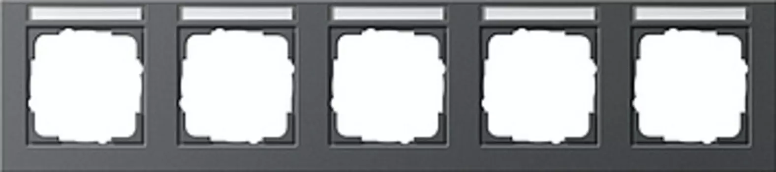 109523 Рамка E2 Антрацит 5-постовая Gira