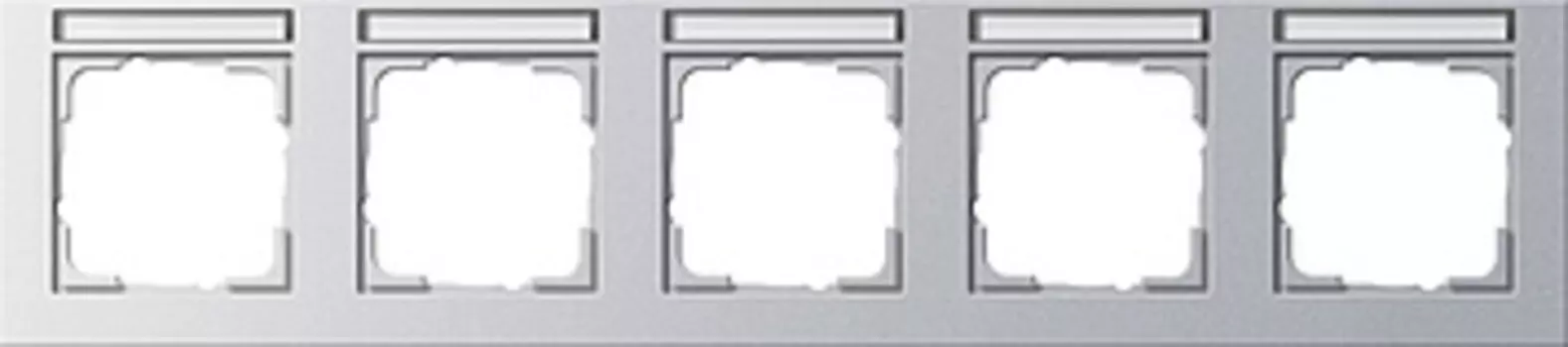 109525 Рамка E2 Алюминий 5-постовая Gira
