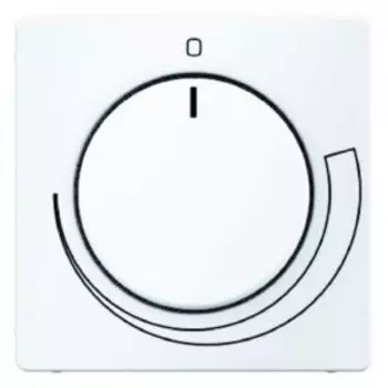 11376079 Центральная панель с регулирующей кнопкой для регулятора числа оборотов цвет: полярная белизна, с эффектом бархата, Q.1 Berker