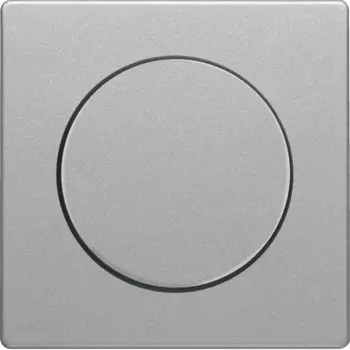 11376084 Центральная панель с регулирующей кнопкой для поворотного диммера, Q.1/Q.3, цвет: алюминиевый, с эффектом бархата Berker