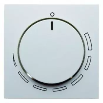 11378929 Центральная панель с регулирующей кнопкой для регулятора числа оборотов цвет: полярная белизна, с блеском S.1/B.3/B.7 Glas Berker